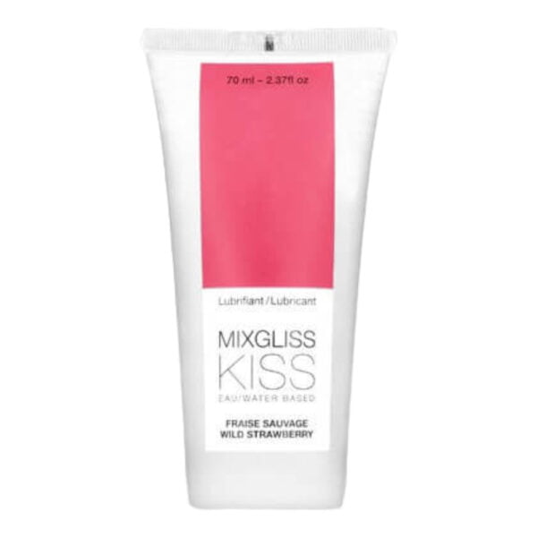 Mixgliss Kiss Wild - lubrikační gel na vodní bázi - jahoda (70 ml)