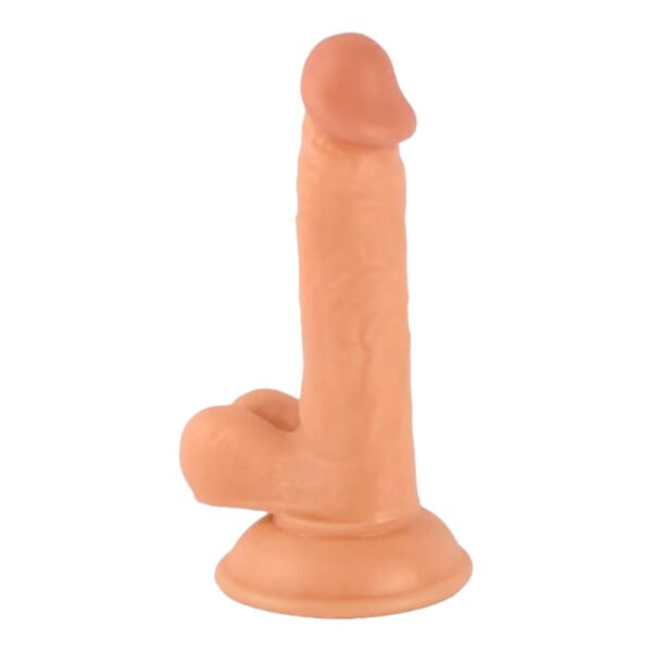 Mr. Rude - připínací dildo s varlaty - 17 cm (přírodní)