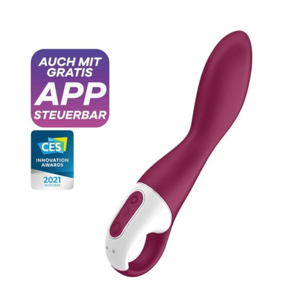 Satisfyer Heated Thrill - chytrý vyhřívaný vibrátor (červený)