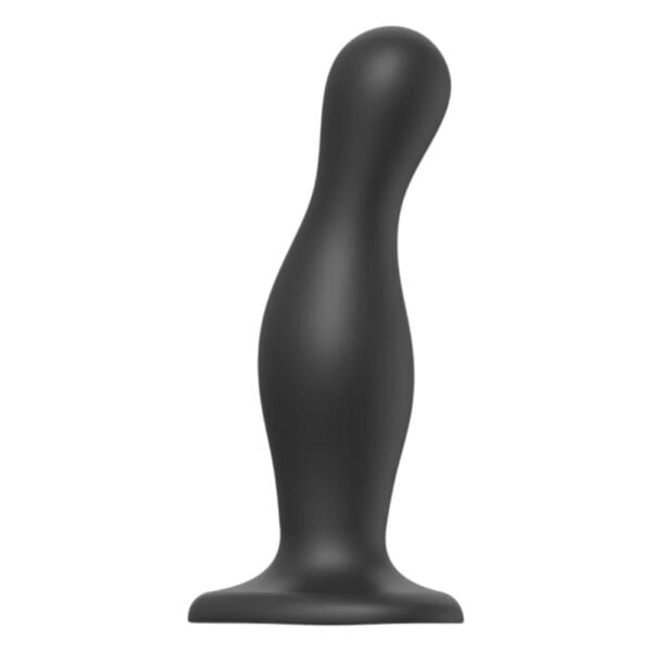 Strap-on Curvy L - vlnitý dildo s přísavkou (černý)