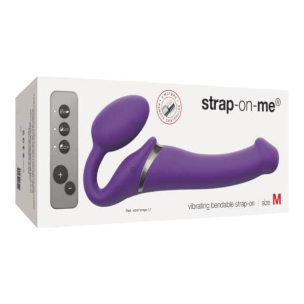 Strap-on-me M - bezpáskový nasaditelný vibrátor (fialový)