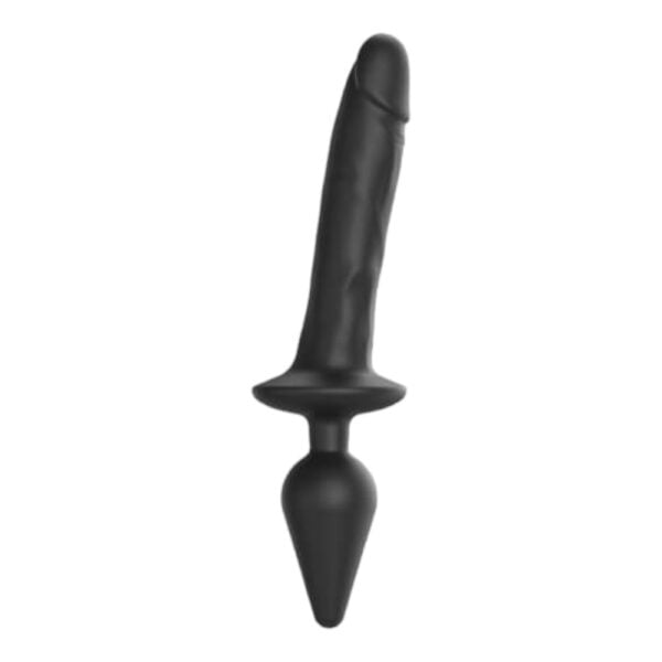 Strap-on-me Swith Realistic XXL - silikonové dildo 2v1 (černé)