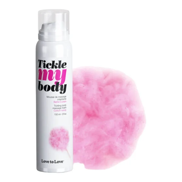 Tickle my body - masážní pěna - cukrová vata (150 ml)