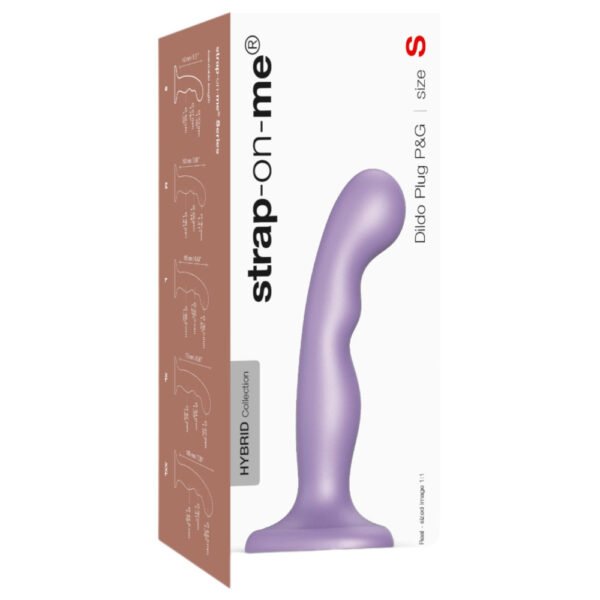 Strap-on-me P&G S - fialový zakřivený dildo s přísavkou