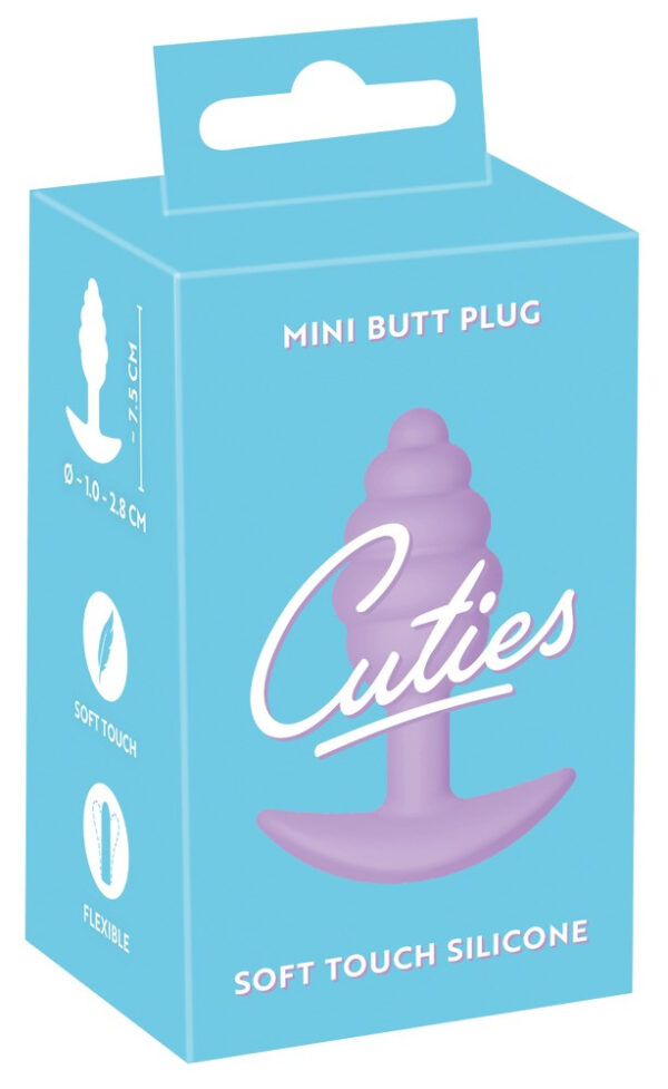 Cuties Mini Butt Plug - silikonové anální dildo - fialové (2