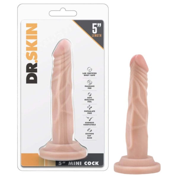 Dr. Skin 5 - přísavkový realistický dildo - přírodní (14