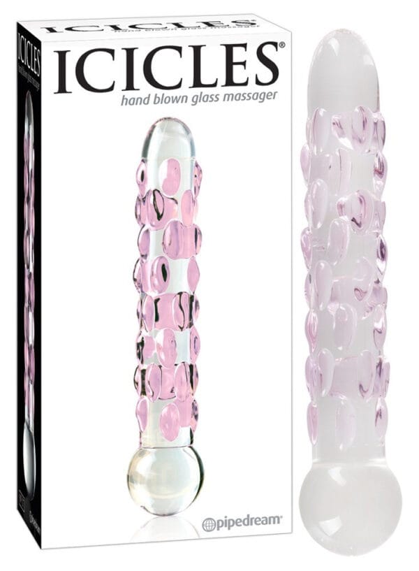 Icicles No. 7 - skleněné dildo s korálky