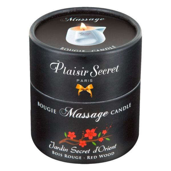 Plaisirs Secrets Red Wood - masážní svíčka (80ml)