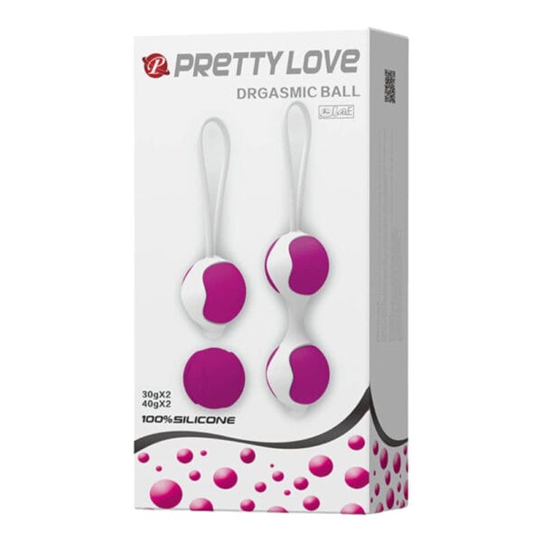 Pretty Love Orgasmic - s variabilními venušinými kuličkami (bílo-fialová)