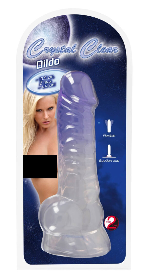 Crystal Clear - dildo se varlatem a přísavkou - 19