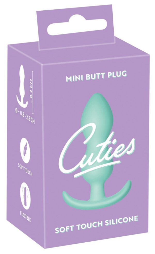 Cuties Mini Butt Plug - silikonové anální dildo - máta (2