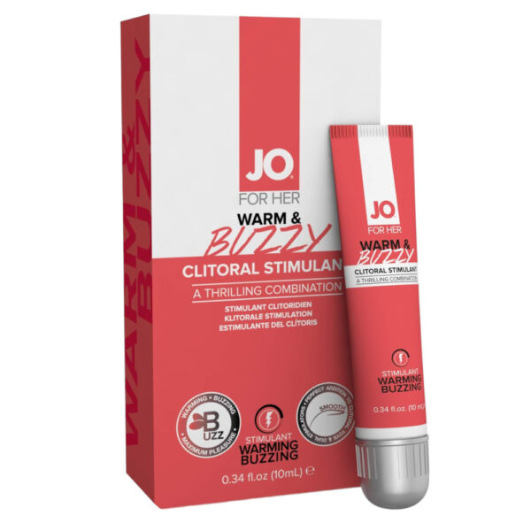 JO WARM & BUZZY - stimulační gel pro ženy na klitoris (10ml)