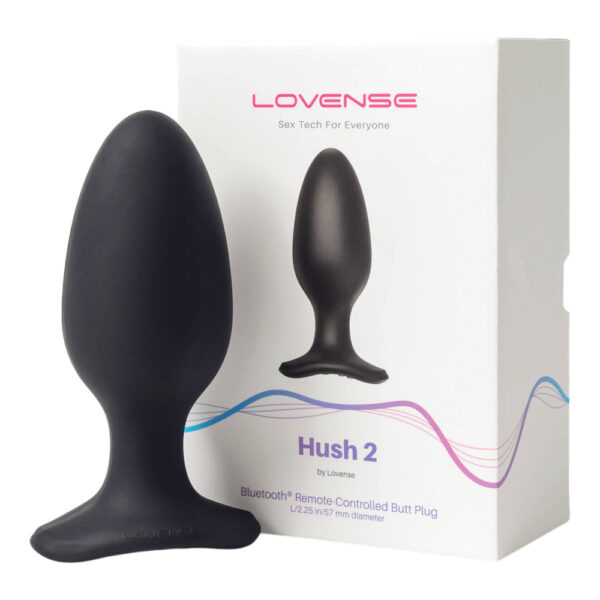 LOVENSE Hush 2 L - dobíjecí malý anální vibrátor (57 mm) - černý