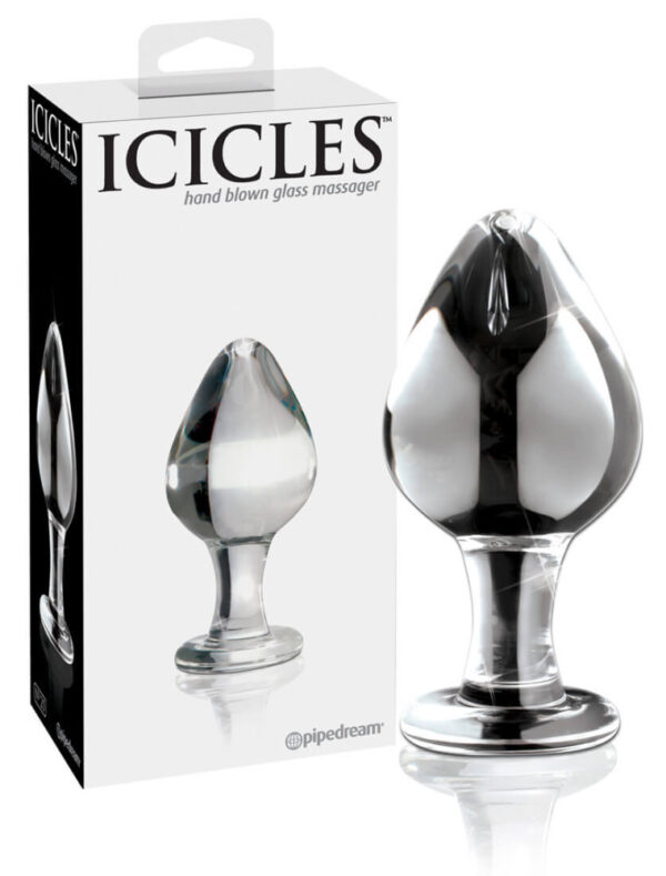 Pipedream Icicles No. 25 - skleněný anální kolík (průhledný)