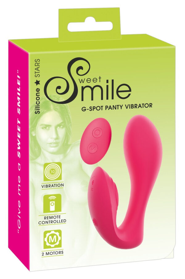 SMILE Panty - dobíjecí vibrátor 2v1 s rádiem (růžový)