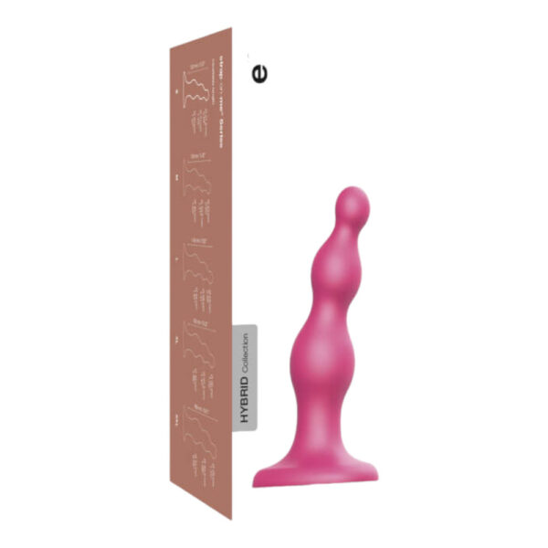 Strap-on-me Beads S - připínací dildo s korálky (růžové)