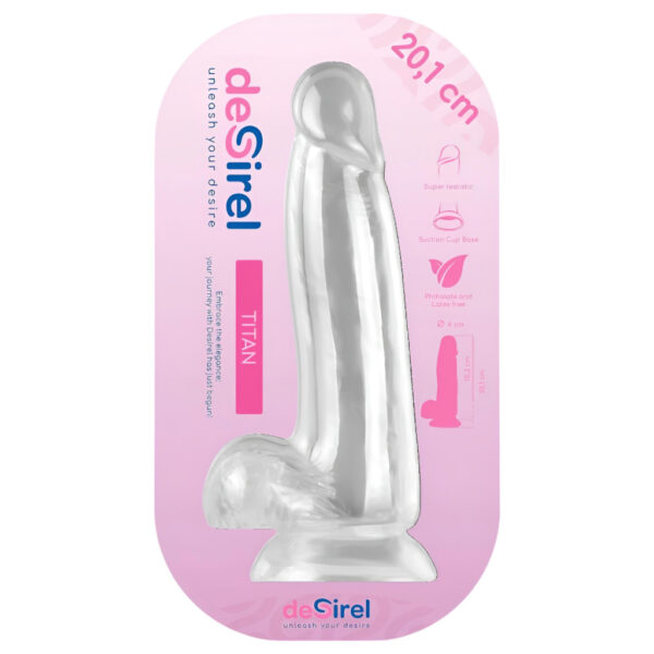 Desirel Titan - realistické dildo s varlaty (přírodní)