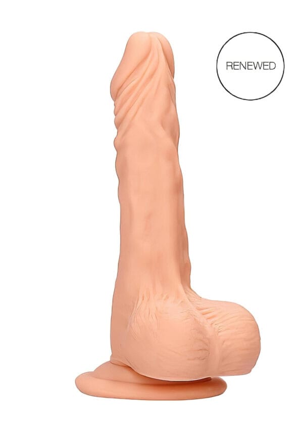 RealRock Dong 7 - realistický dildó s varlaty (17 cm) - přirozený