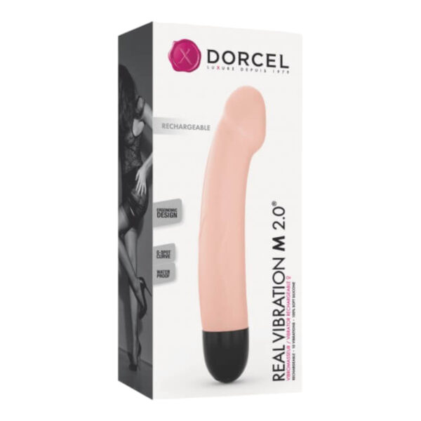 Dorcel Real Vibration M 2.0 - nabíjecí vibrátor (přírodní barva)