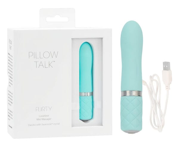 Pillow Talk Flirty - dobíjecí tyčový vibrátor (tyrkysový)