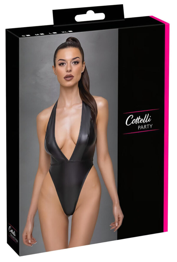 Cottelli Party – hluboce vykrojené body (černé) - XL