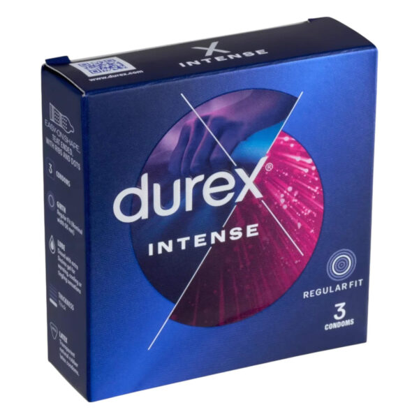 Durex Intense - vroubkované a tečkované kondomy (3 ks)