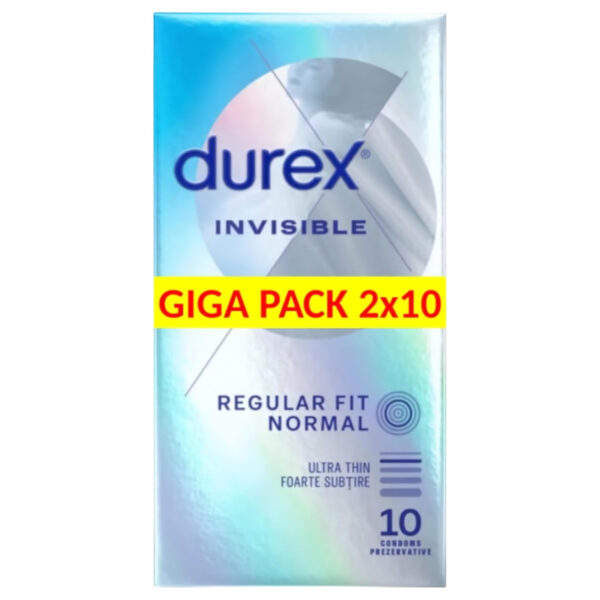 Durex Invisible Extra Sensitive - extra tenký kondom (2x10 ks)