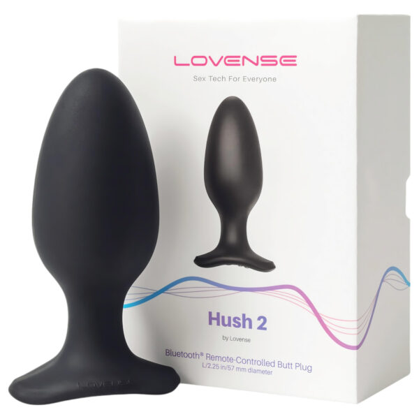 LOVENSE Hush 2 L - akumulátorový anální vibrátor (57mm) - černý