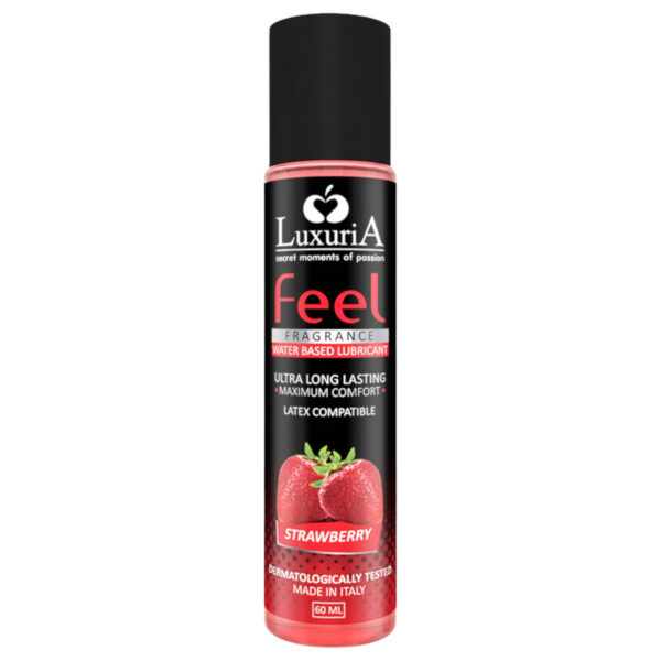 LuxuriA Feel Strawberry - lubrikační gel na vodní bázi - jahoda (60 ml)