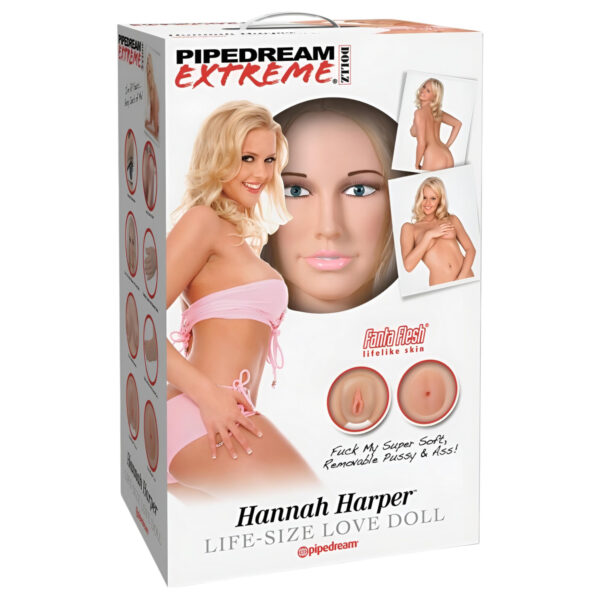 Pipedream Hannah Harper - realistická nafukovací panna s 3D obličejem