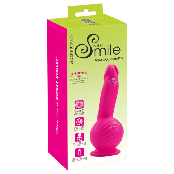 SMILE Powerful - výkonný 2motorový přísavný vibrátor (růžový)