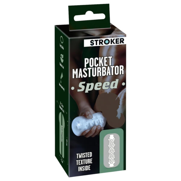 STROKER Speed - průhledný zadečekový masturbátor