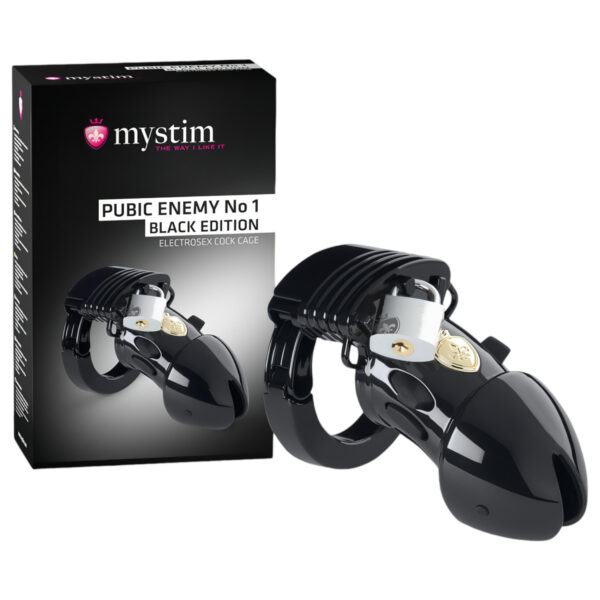 mystim Black Edition PUBIC ENEMY No 1 - elektro klec na penis