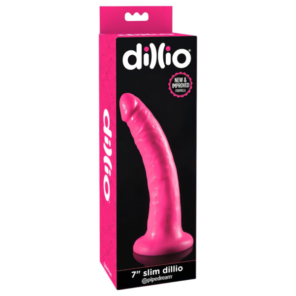 Dillio 7 - realistický dildo s přísavkou (18cm) - růžový