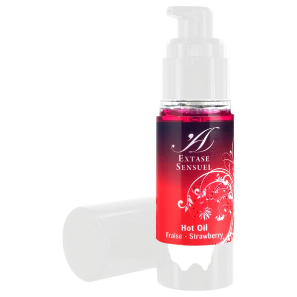 Extase Sensuel - hřejivý masážní olej - jahoda (30ml)