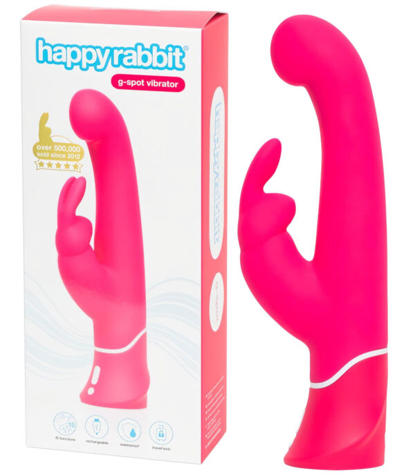 Happyrabbit G-spot - voděodolný vibrátor s raménkem na klitoris (růžová)