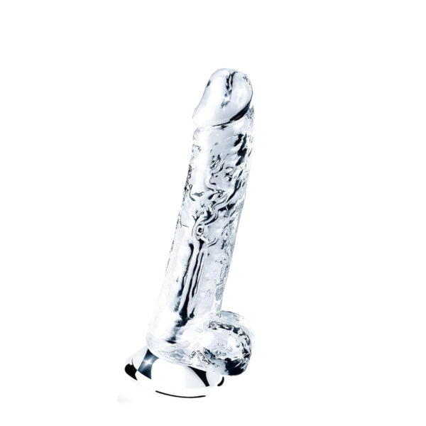 Lovetoy Flawless Clear - přísavkový dildo - 19 cm (průhledný)