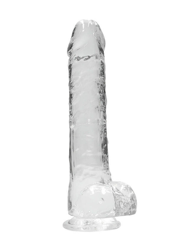 REALROCK - průhledné realistické dildo - čiré (22 cm)