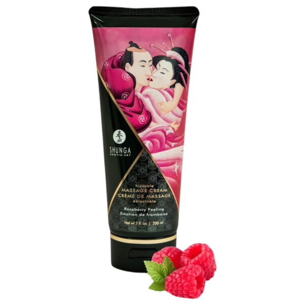 Shunga - masážní krém - malina (200ml)