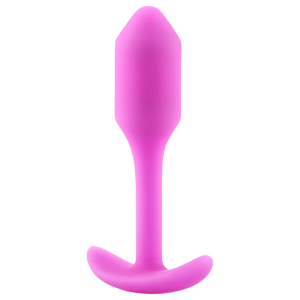 b-vibe Snug Plug 1 - Růžový anální kolík s váhou 55g