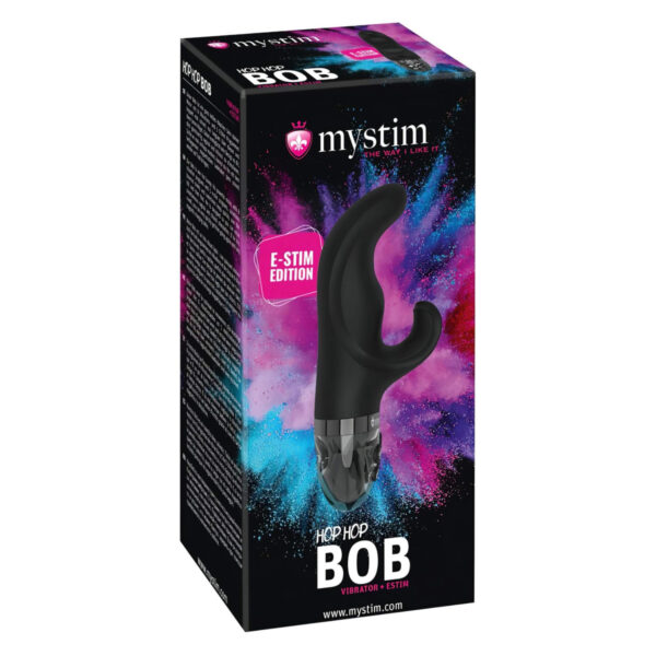 mystim Hop Hop Bob E-Stim - černý akumulátorový elektro vibrátor