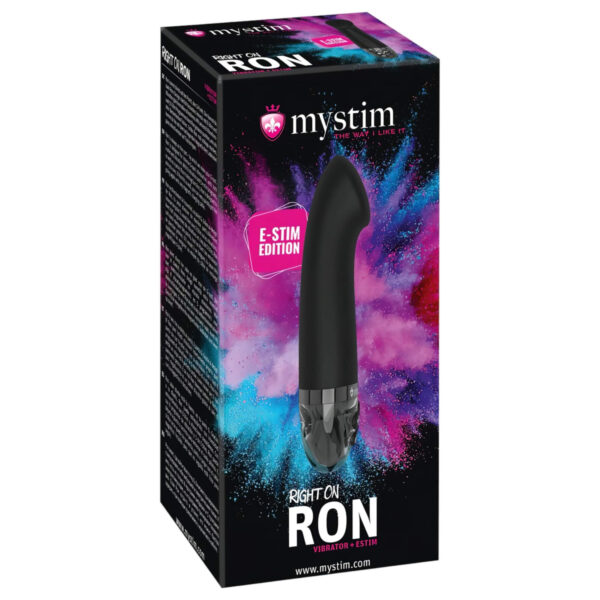 mystim Right on Ron E-Stim - elektro G-bod vibrátor (černý)